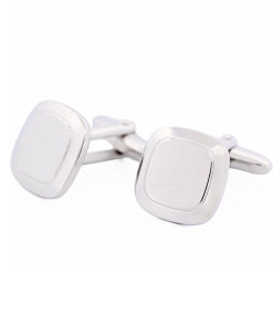 Alternative view of Rhodium Plated Cufflinks