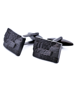 Alternative view of Stainless Steel Ion Plated Black Cufflinks