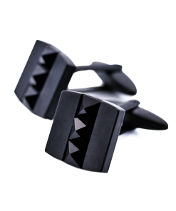 Alternative view of Stainless Steel Ion Plated Black Cufflinks