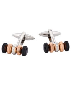 Ion Plated Black Rose Gold Steel Cufflinks