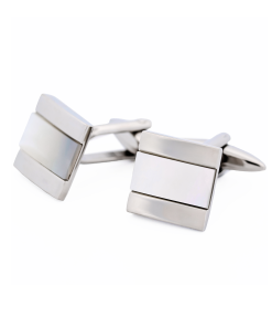 Alternative view of Stainless Steel Mother Of Pearl Cufflinks
