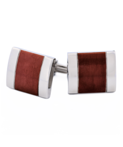 Stainless Steel Ion Plated Brown Cufflinks
