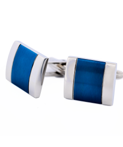 Alternative view of Stainless Steel Ion Plated Blue Cufflinks