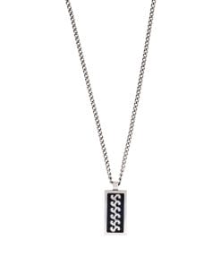 Stainless Steel Black Enamel Pendant