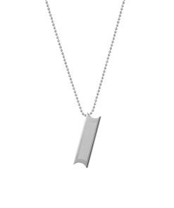 Alternative view of Polished Stainless Steel Pendant with Fibreglass Inlay on 50cm Fine Ball Chain