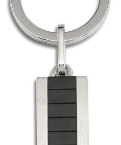 Stainless Steel Ion Plated Black Keyring