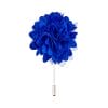 610-89 | Cudworth Blue fabric florets arranged in a pom-pom on a slender metal stem against a white background.