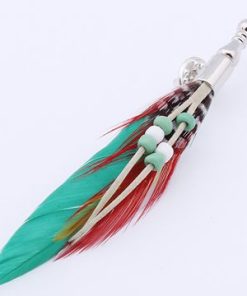 Alternative view of Green Feather Lapel Pin