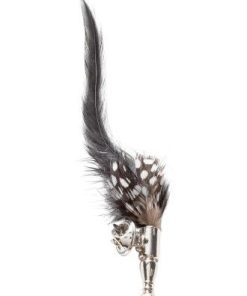 Alternative view of Black & White Feather Lapel Pin