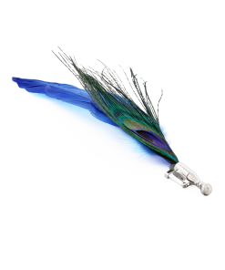 Alternative view of Blue Feather Lapel Pin