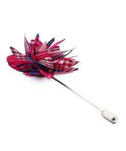 Alternative view of Blue Burgundy Flower Lapel Pin