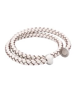 Alternative view of White Leather Double Bracelet