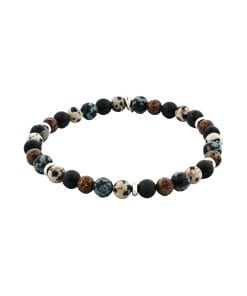 Multi Coloured Agate Bead Bracelet