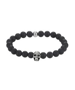 Black Agate Steel Bracelet