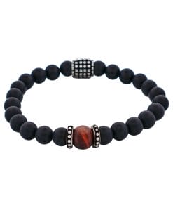 Agate Red Tiger Eye Bead Bracelet