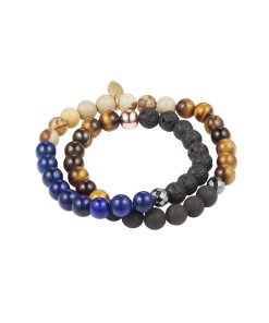 Multi Stone Double Wrap Bracelet