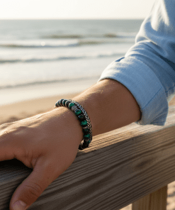 Alternative view of Stainless Steel Bead Bracelet