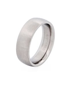 Thin Brushed Stainless Steel Band Ring