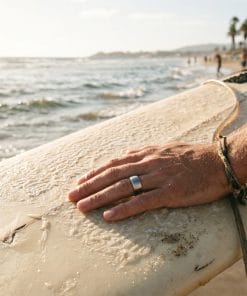Alternative view of Brushed Stainless Steel Band Ring