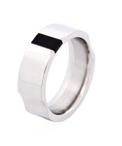Alternative view of Polished Stainless Steel & Onyx Ring