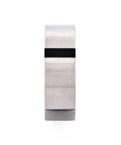 Alternative view of Brushed Stainless Steel & Onyx Ring