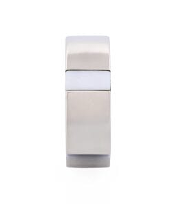 Polished Stainless Steel with Mother of Pearl Ring