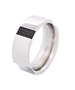 Alternative view of Polished Stainless Steel Ring & Carbon Fibre Ring