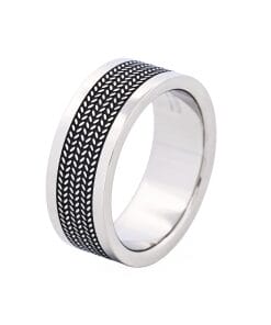 Stainless Steel Ion Plated Gun Metal Ring