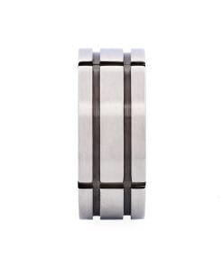 Alternative view of Stainless Steel Ion Plated Black Band Ring