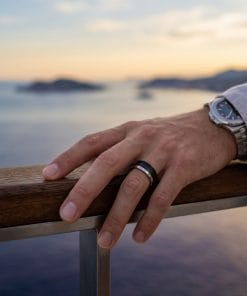 Alternative view of Polished Stainless Steel with Ion Plated Black Ring