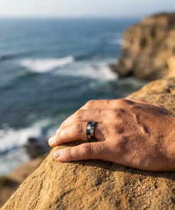 Alternative view of Frosted Stainless Steel with Ion Plated Black Check Ring