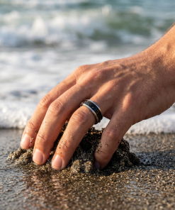 Alternative view of Stainless Steel and Carbon Fibre Ring