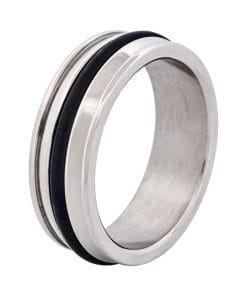 Brushed Stainless Steel Rubber Ring