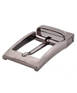 Brush Gun Metal Reversible Belt Buckle