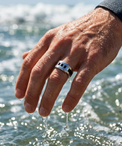 Alternative view of Stainless Steel and Black Ring