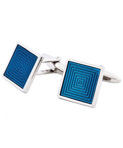 Alternative view of Blue enamel Cufflinks