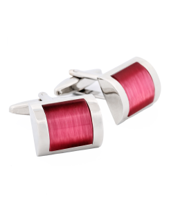 Alternative view of Pink cat's eye Cufflinks
