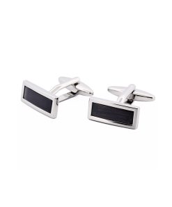 Alternative view of Cat's Eye Cufflinks Rectangular Black