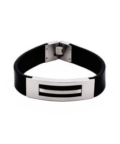 Stainless Steel/Leather Bracelet