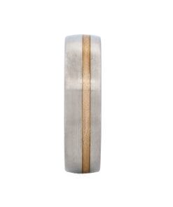 Alternative view of Cudworth Two-tone single strip Stainless Steel Ring