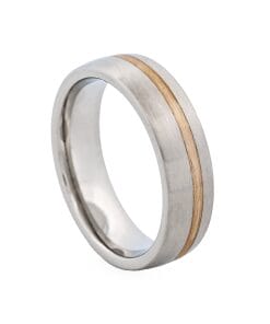 Cudworth Two-tone single strip Stainless Steel Ring