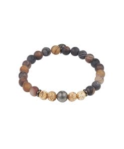 Matt Agate Stone Bead Bracelet