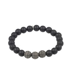 Black Agate/Antique Steel Brac