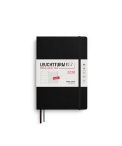 Weekly Planner & Notebook Medium (A5) 2026, Black