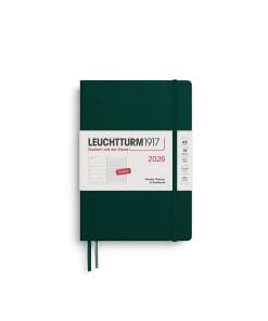 Weekly Planner & Notebook Medium (A5) 2026, Forest Green