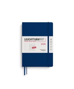 Weekly Planner & Notebook Medium (A5) 2026, Navy