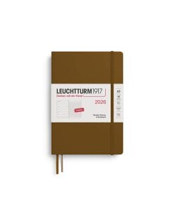 Weekly Planner & Notebook Medium (A5) 2026, Spice Brown