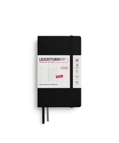 Weekly Planner & Notebook Pocket (A6) 2026, Black