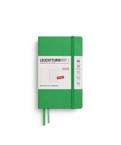 Weekly Planner & Notebook Pocket (A6) 2026, Spring Leaf