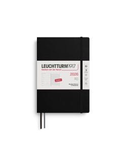 Weekly Planner & Notebook Medium (A5) 2026, Softcover, Black